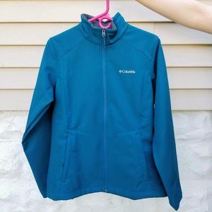(Sale) Columbia softshell blue jacket sz M
